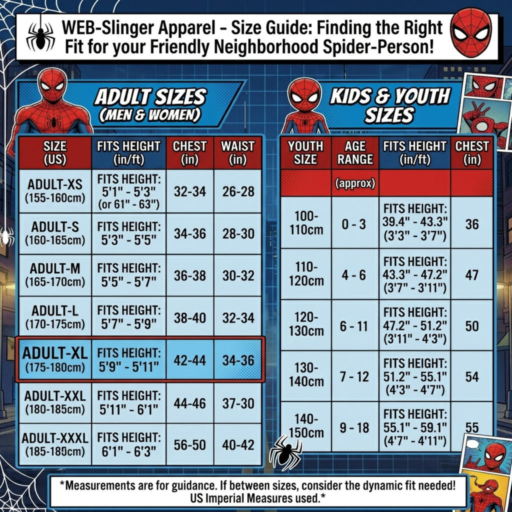 Red & Blue Spiderman Superhero Cosplay Costume – Full Body Bodysuit with Mask