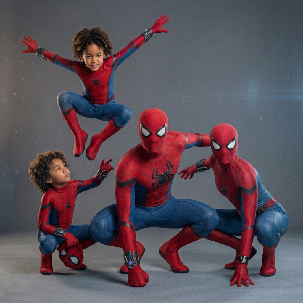 Red & Blue Spiderman Superhero Cosplay Costume – Full Body Bodysuit with Mask