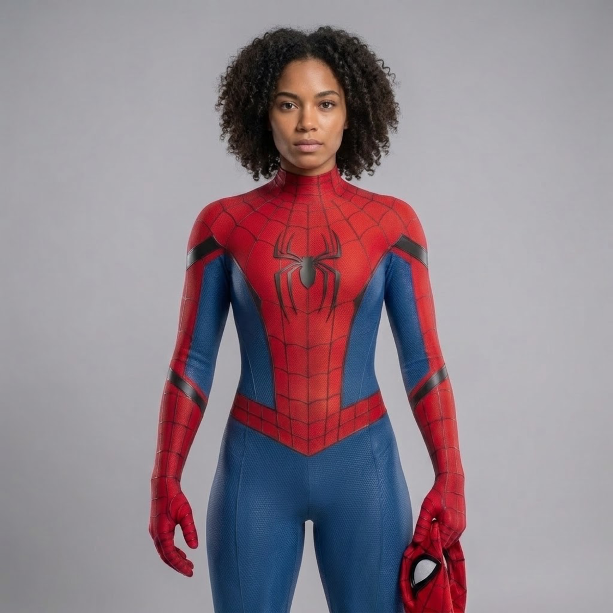 Red & Blue Spiderman Superhero Cosplay Costume – Full Body Bodysuit with Mask