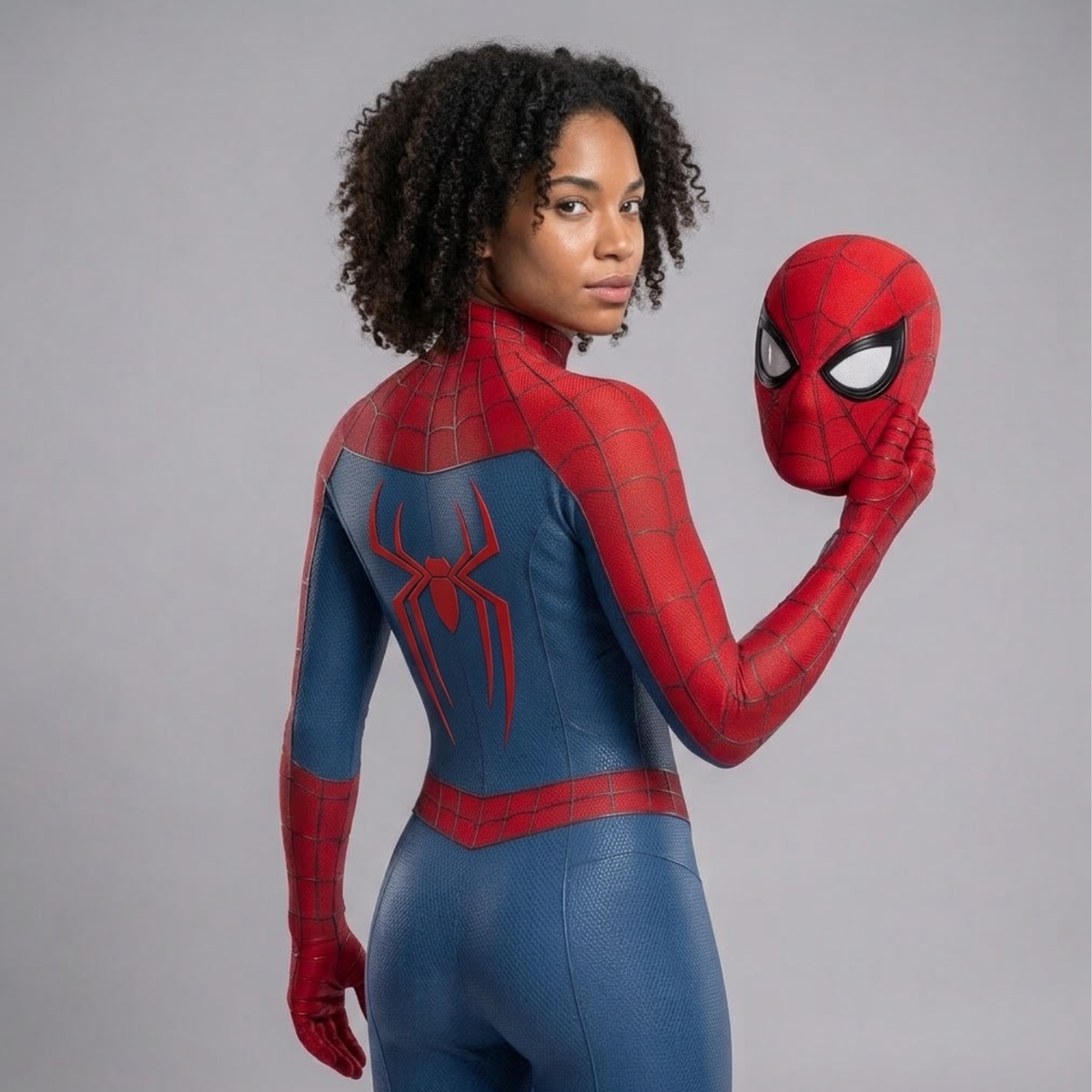 Red & Blue Spiderman Superhero Cosplay Costume – Full Body Bodysuit with Mask